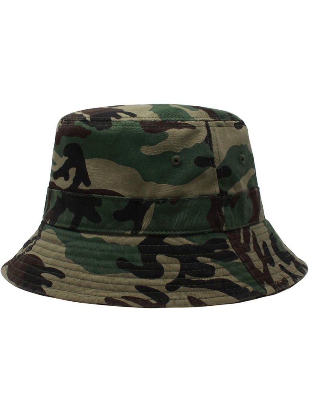 Unisex Wood Camo Cotton Summer Sun Boonie Style Beach Golf Fishing Bucket Hat